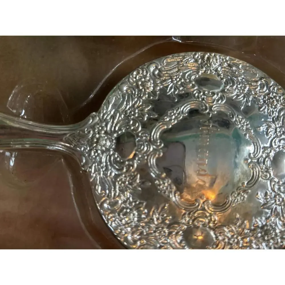 Vintage Silver Plated Vanity Dresser Coquette Personalized “Amanda” Name 3 Piece